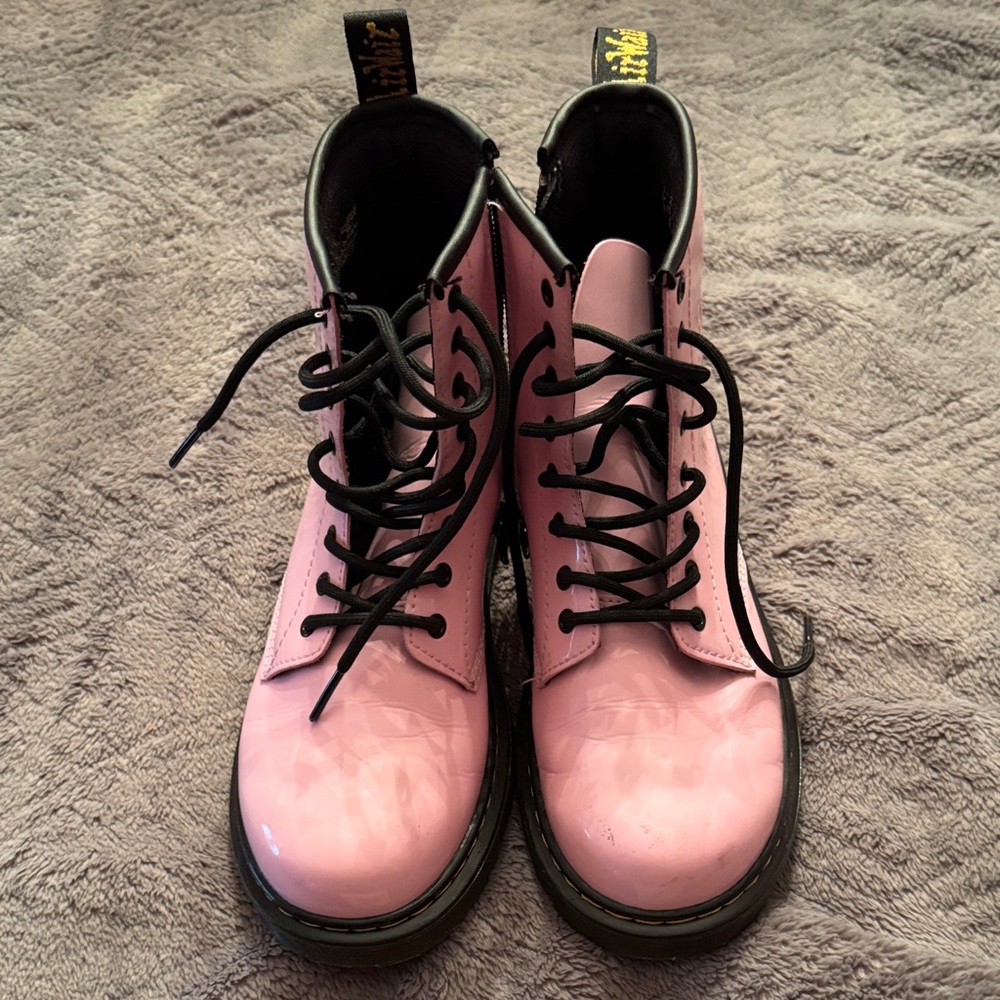 Dr. Martens Kids Pink Lace-Up Boots